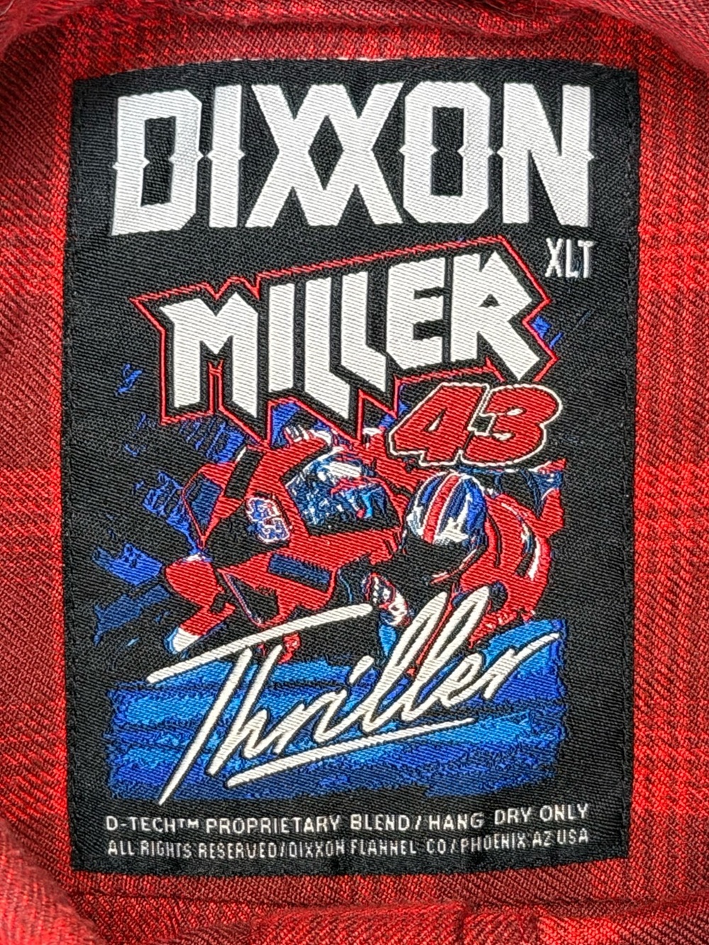 DIXXON Limited Edition Thriller Miller 43 Red Plaid Button-Down Shirt Men’s XLT